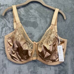 Elomi Caitlyn Underwire Side Support Bra Nude 36GG EL8030NUE Full Cup Embroidery